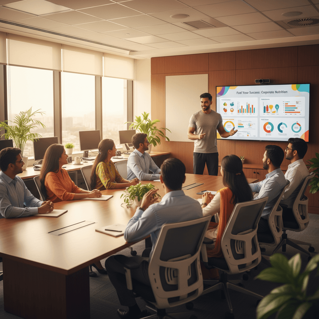 OmFit corporate wellness seminar in action